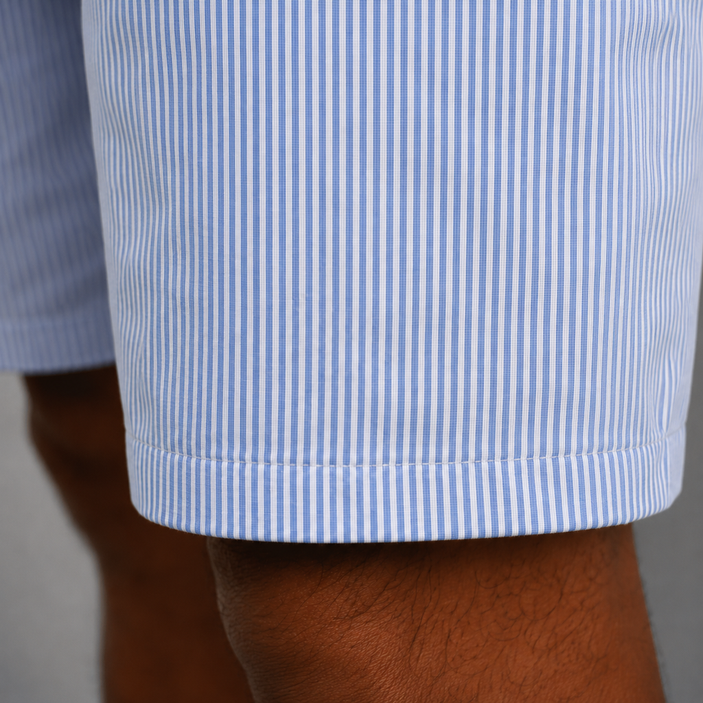 Blue Striped Shorts