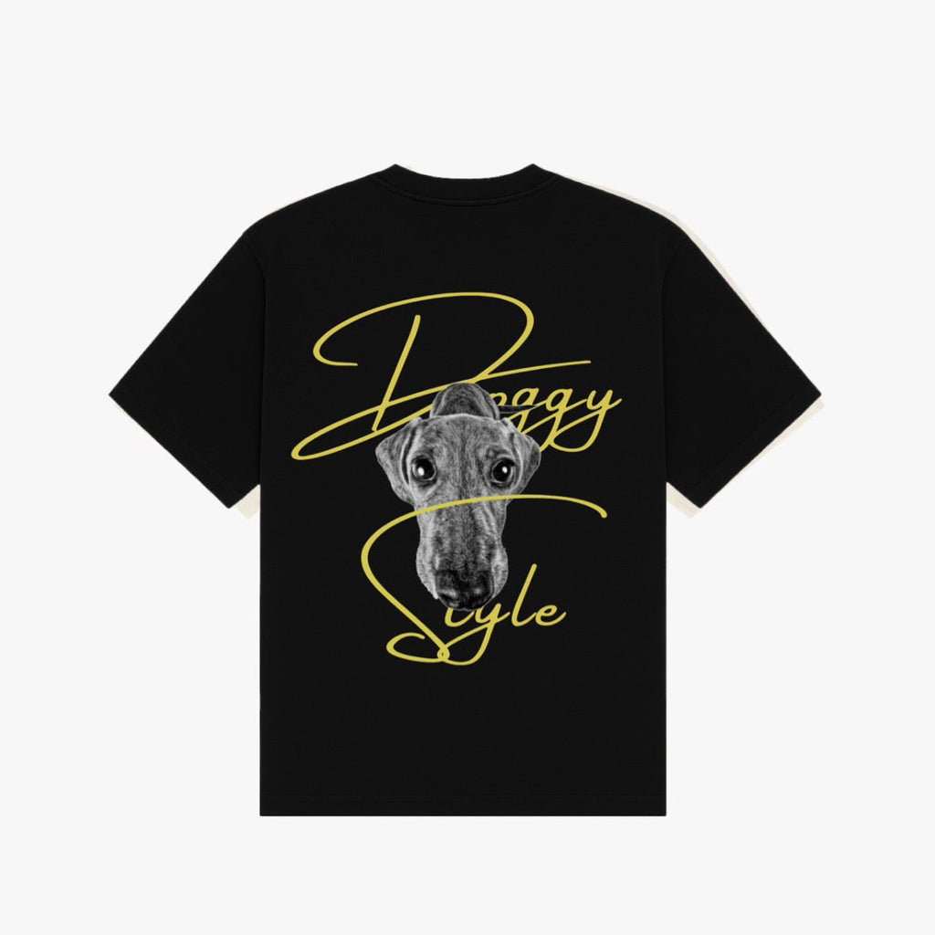 Black Doggy Tee - Regular Fit- Black
